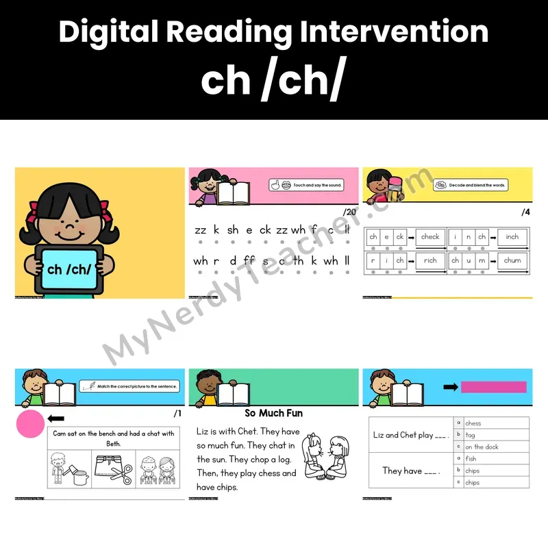 Digital Phonics Intervention — ch /ch/ (Preview)