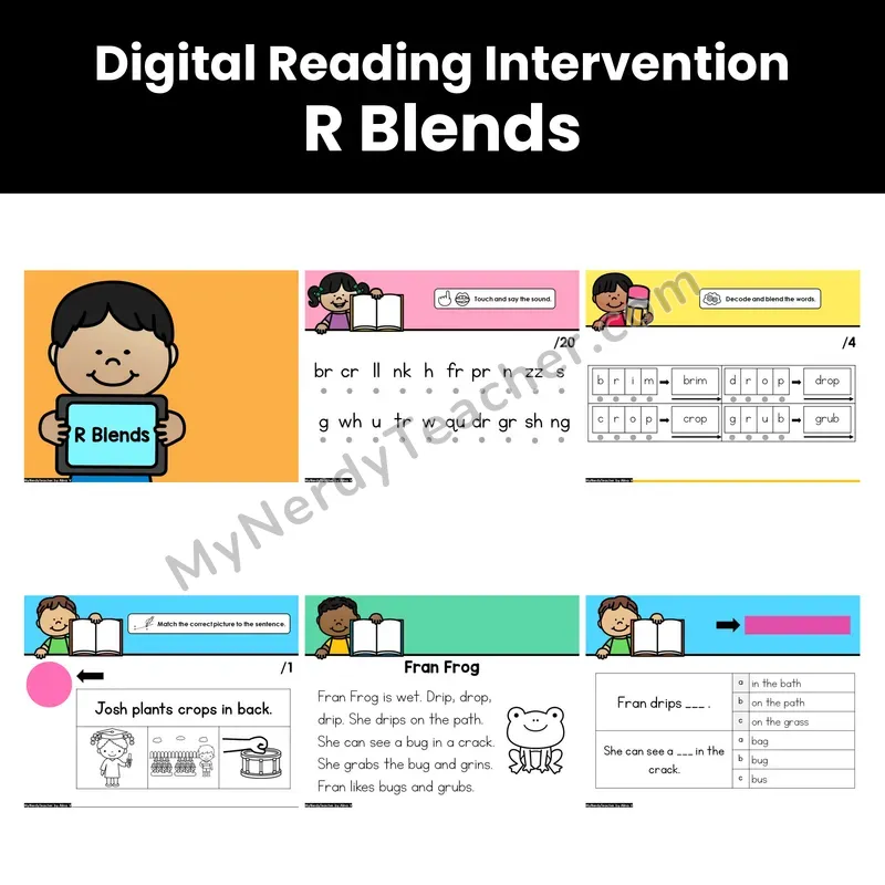 Digital Phonics Intervention — R Blends (Preview)