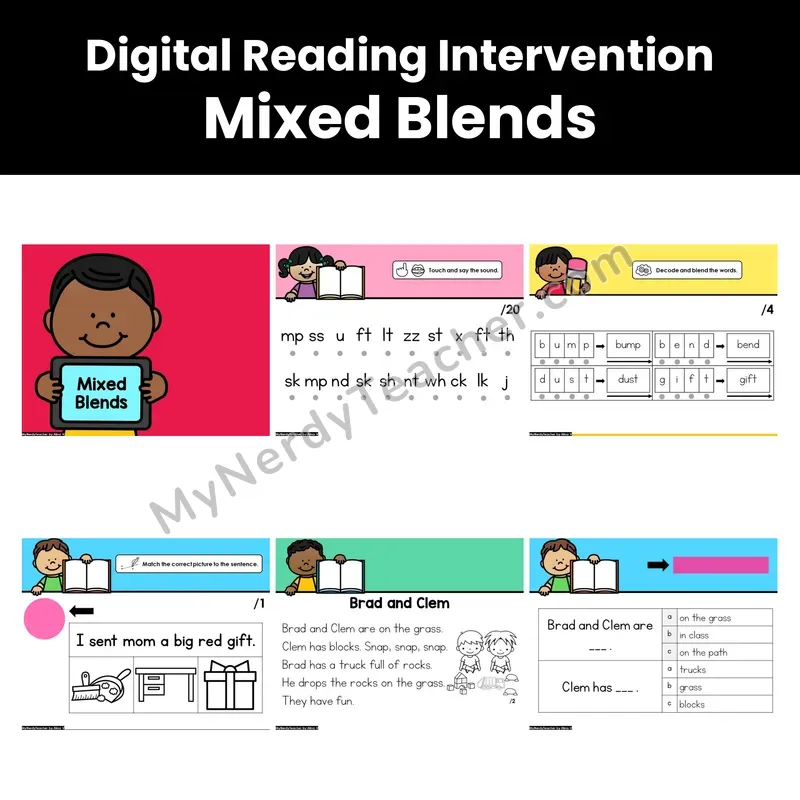 Digital Phonics Intervention — Mixed Blends (Preview)