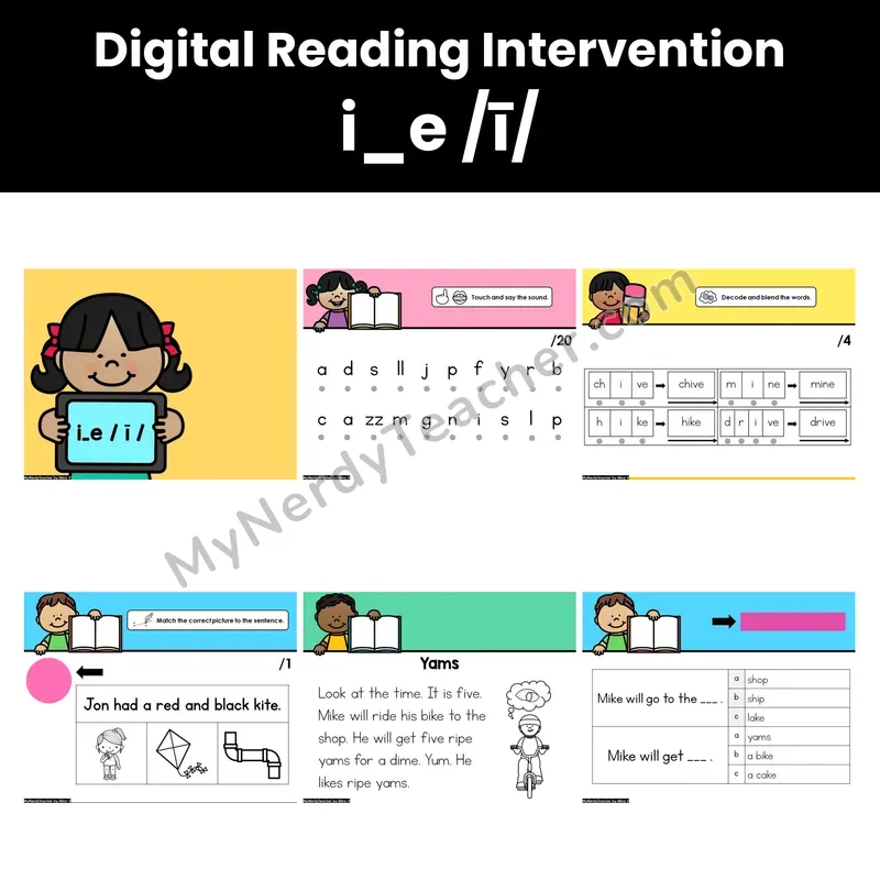 Digital Phonics Intervention — i_e /ī/ (Preview)