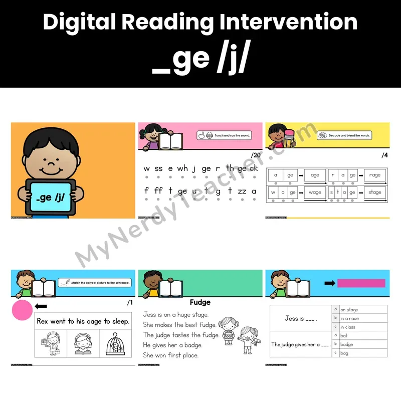 Digital Phonics Intervention — _ge /j/ (Preview)