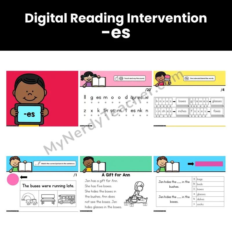 Digital Phonics Intervention — -es (Preview)