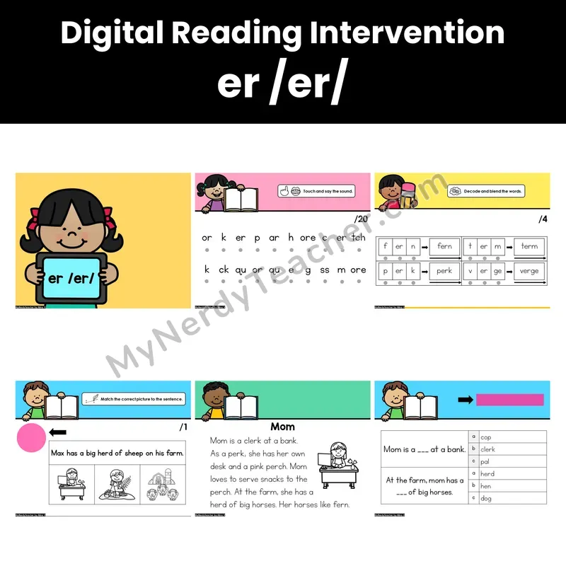 Digital Phonics Intervention — er /er/ (Preview)