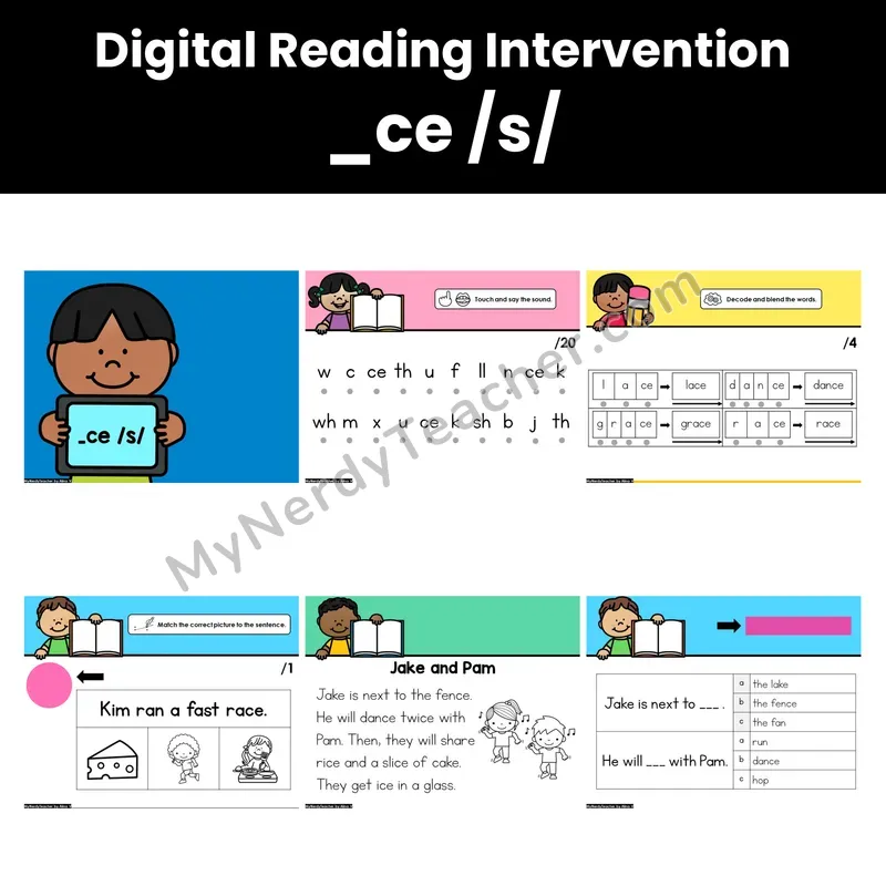Digital Phonics Intervention — _ce /s/ (Preview)
