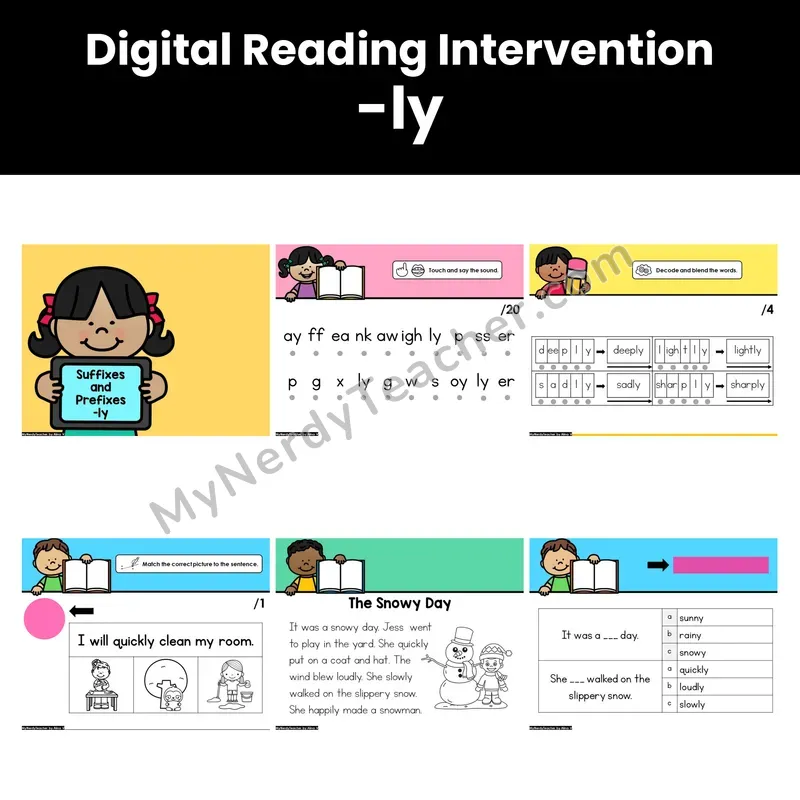 Digital Phonics Intervention — -ly (Preview)