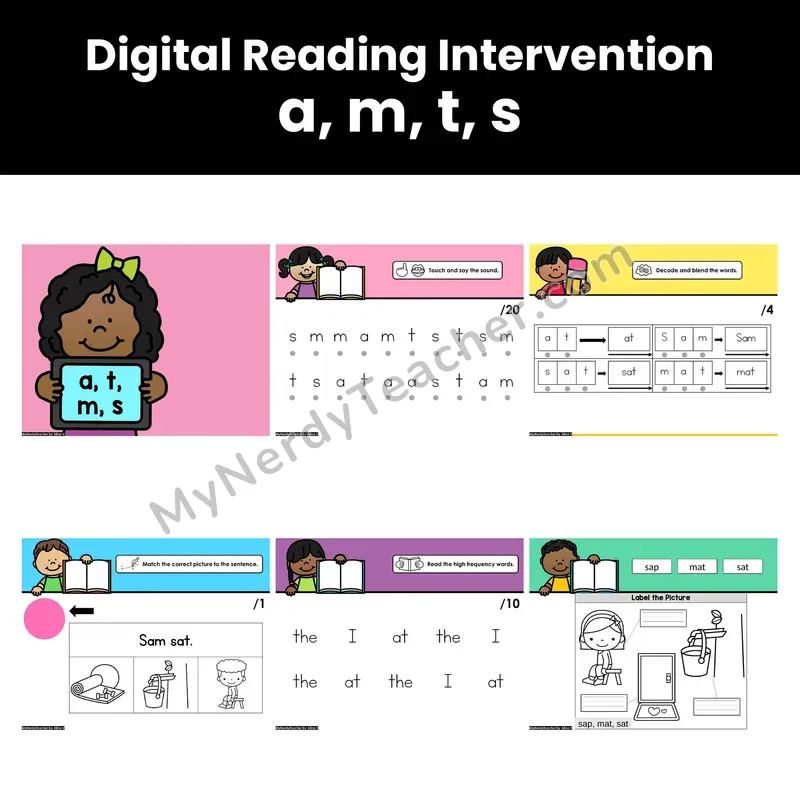 Digital Phonics Intervention — a, m, t, s (Preview)