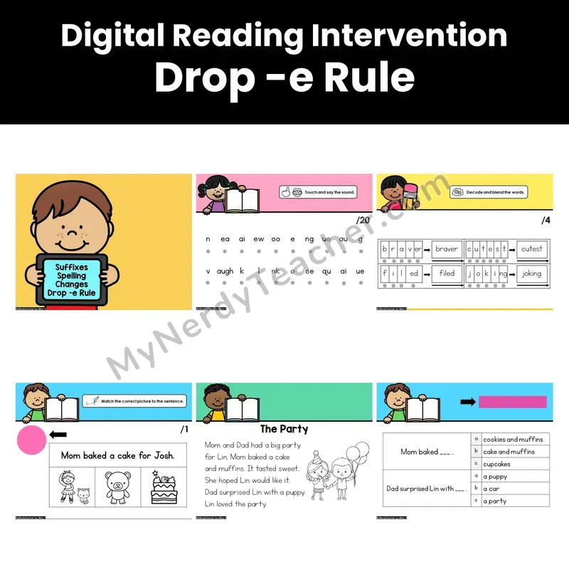 Digital Phonics Intervention — Drop -e Rule (PDF)