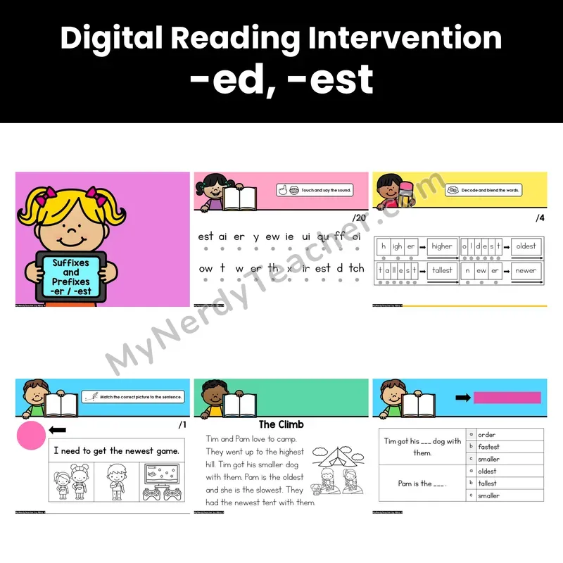 Digital Phonics Intervention — -er, -est (PDF)