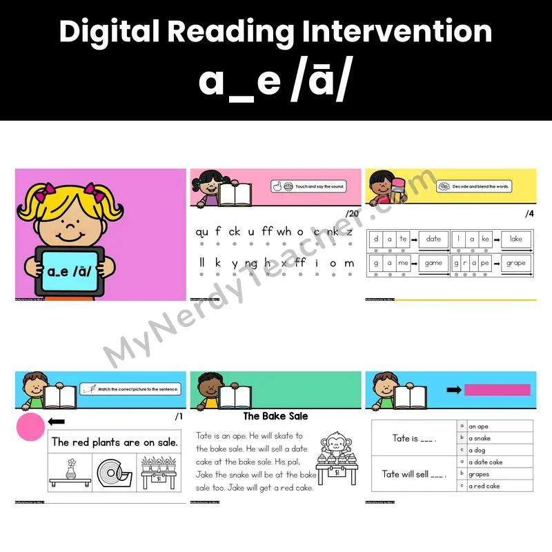 Digital Phonics Intervention — a_e /ā/ (PDF)