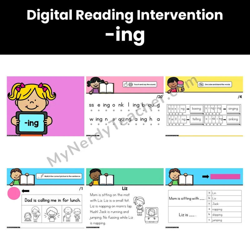 Digital Phonics Intervention — -ing (PDF)