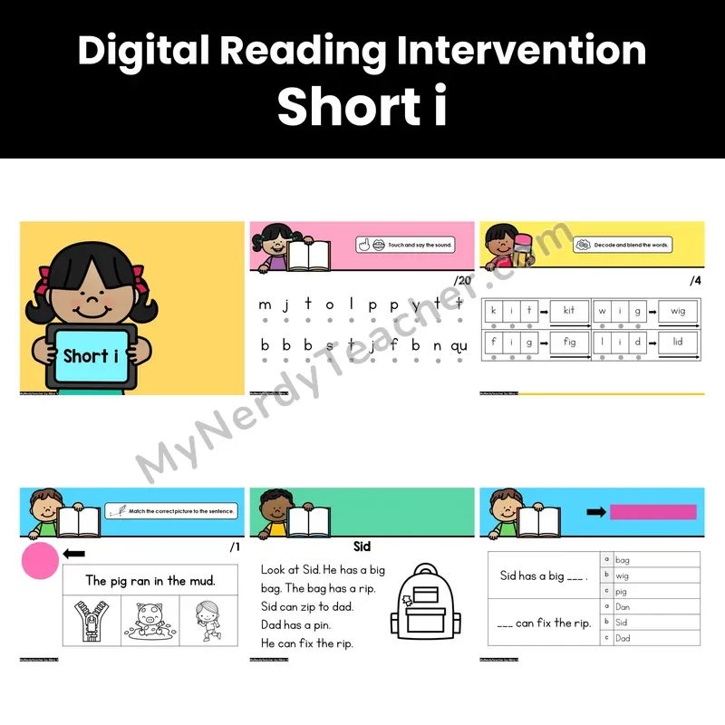 Digital Phonics Intervention — Short i (PDF)