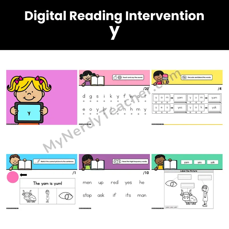 Digital Phonics Intervention — y (PDF)