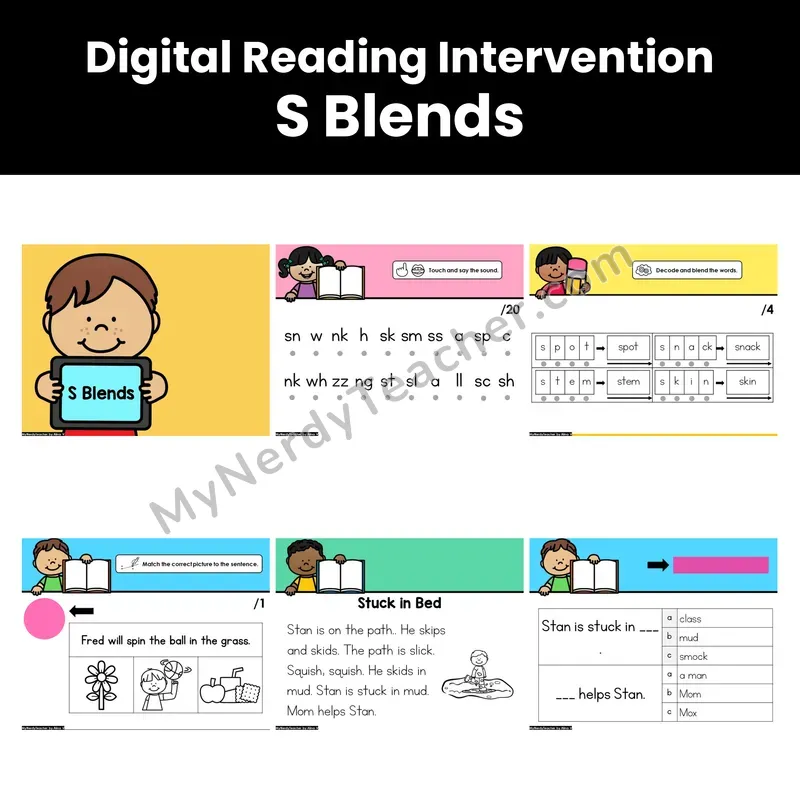Digital Phonics Intervention — S Blends (PDF)