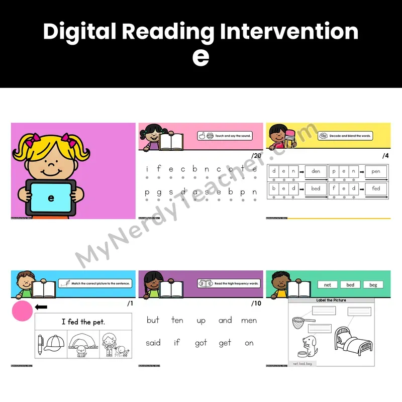 Digital Phonics Intervention — e (PDF)