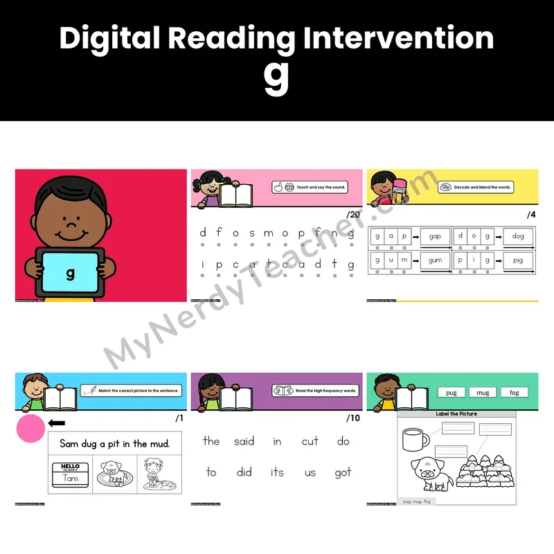 Digital Phonics Intervention — g (PDF)