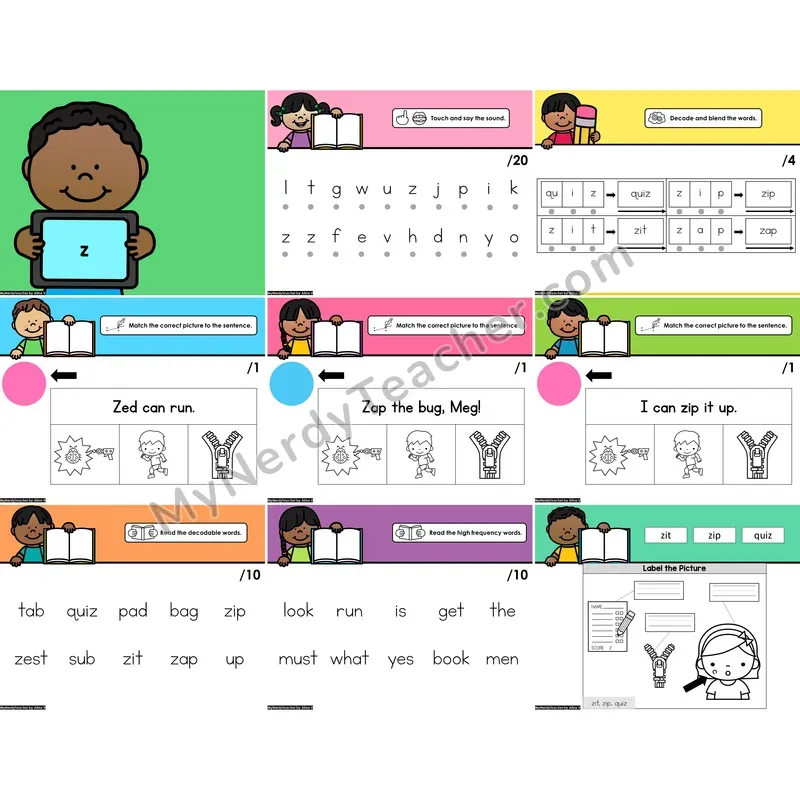 Digital Beginning Sounds Intervention PowerPoint — z (Preview)