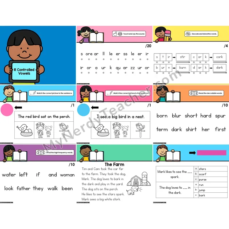 Digital Phonics Intervention PowerPoint — R Controlled Vowel (Preview)
