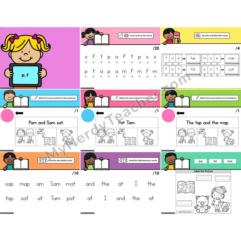 Digital Beginning Sounds Intervention PowerPoint — p, f (Preview)