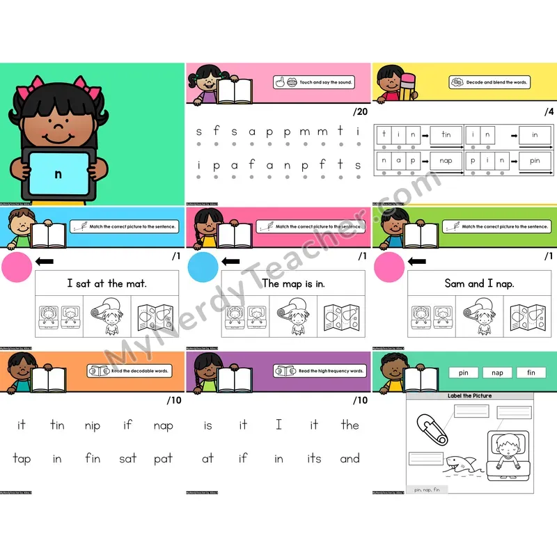 Digital Beginning Sounds Intervention PowerPoint — n (Preview)