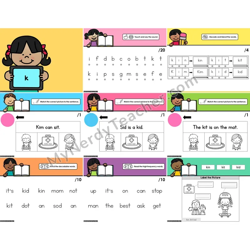 Digital Beginning Sounds Intervention PowerPoint — k (Preview)