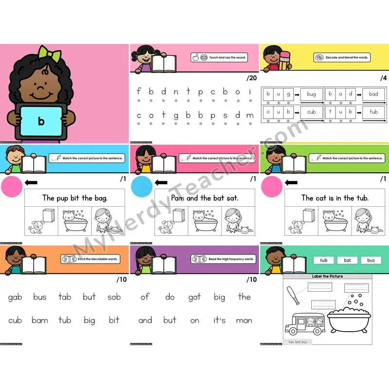 Digital Beginning Sounds Intervention PowerPoint — b (Preview)