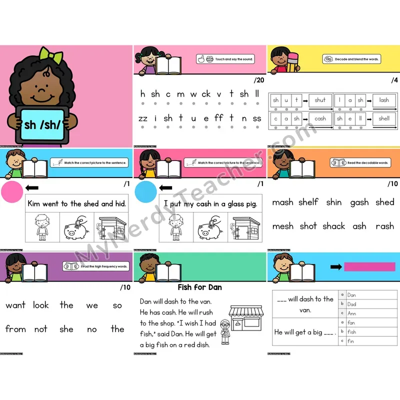 Digital Phonics Intervention PowerPoint — sh /sh/ (Preview)