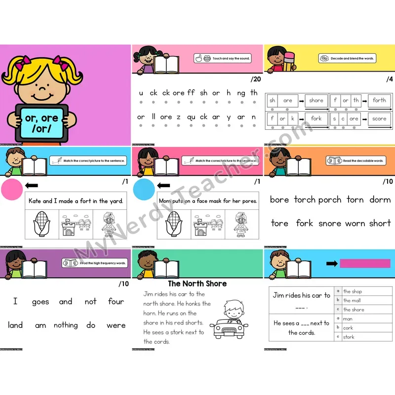 Digital Phonics Intervention PowerPoint — or /or/, ore /or/ (Preview)