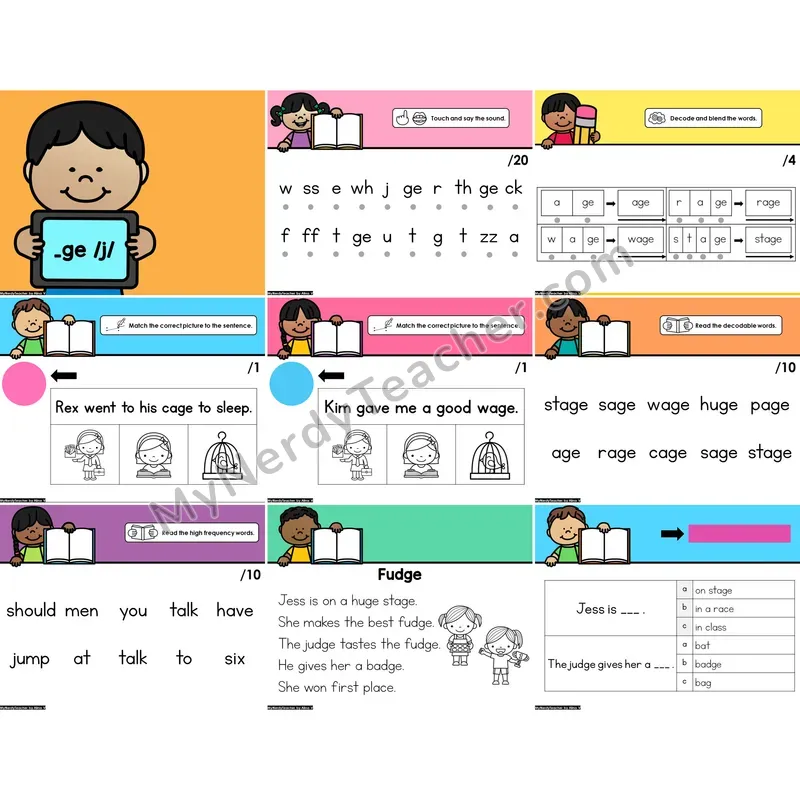 Digital Phonics Intervention PowerPoint — _ge /j/ (Preview)