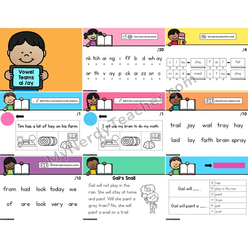 Digital Phonics Intervention PowerPoint — Vowel Teams - ai / ay (Preview)