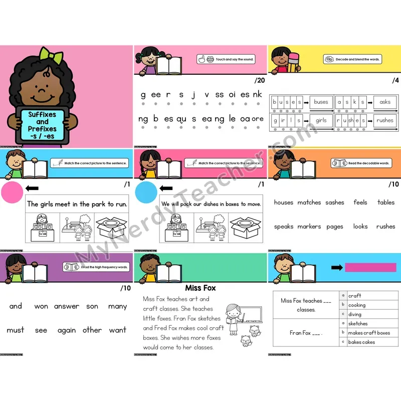 Digital Phonics Intervention PowerPoint — -s, -es (Preview)