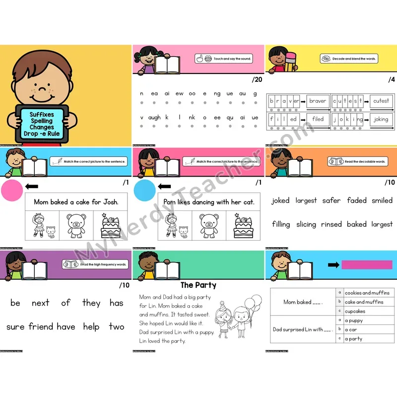 Digital Phonics Intervention PowerPoint — Drop -e Rule (Preview)