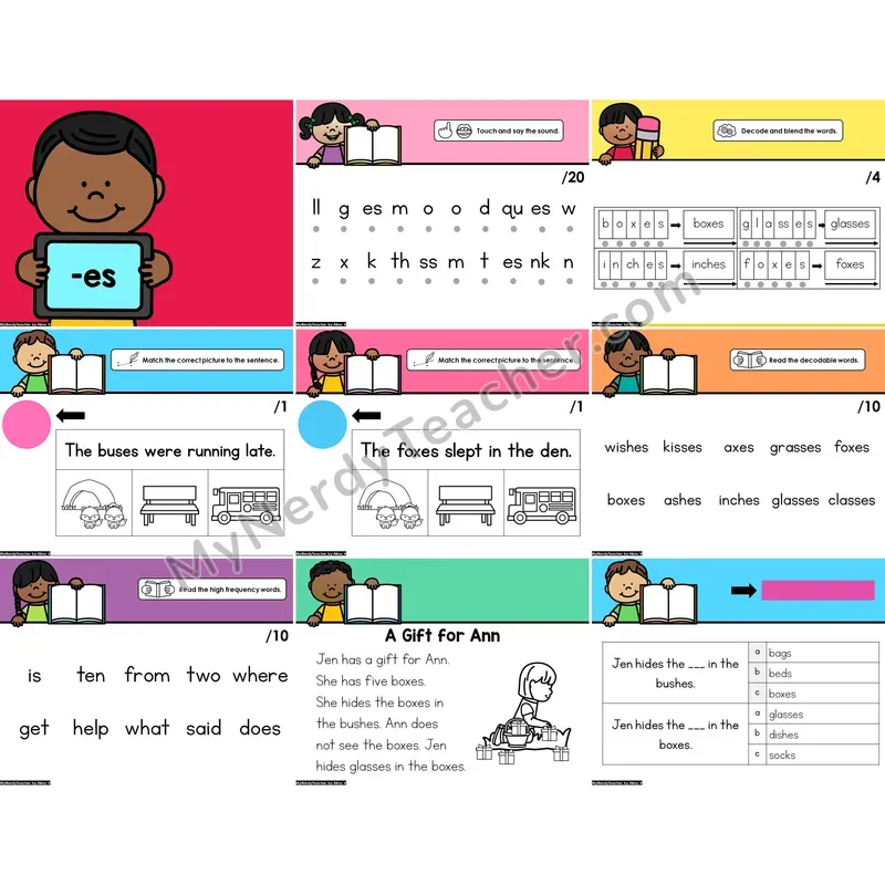 Digital Phonics Intervention PowerPoint — -es (Preview)