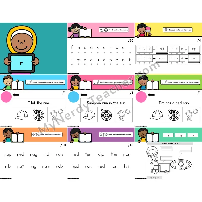 Digital Beginning Sounds Intervention PowerPoint — r (PowerPoint)