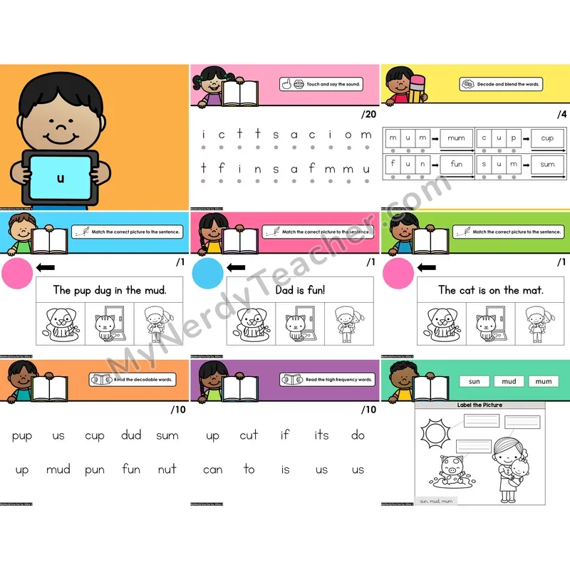 Digital Beginning Sounds Intervention PowerPoint — u (PowerPoint)