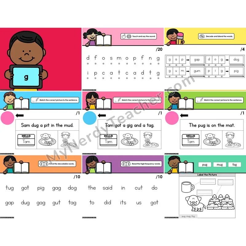 Digital Beginning Sounds Intervention PowerPoint — g (PowerPoint)