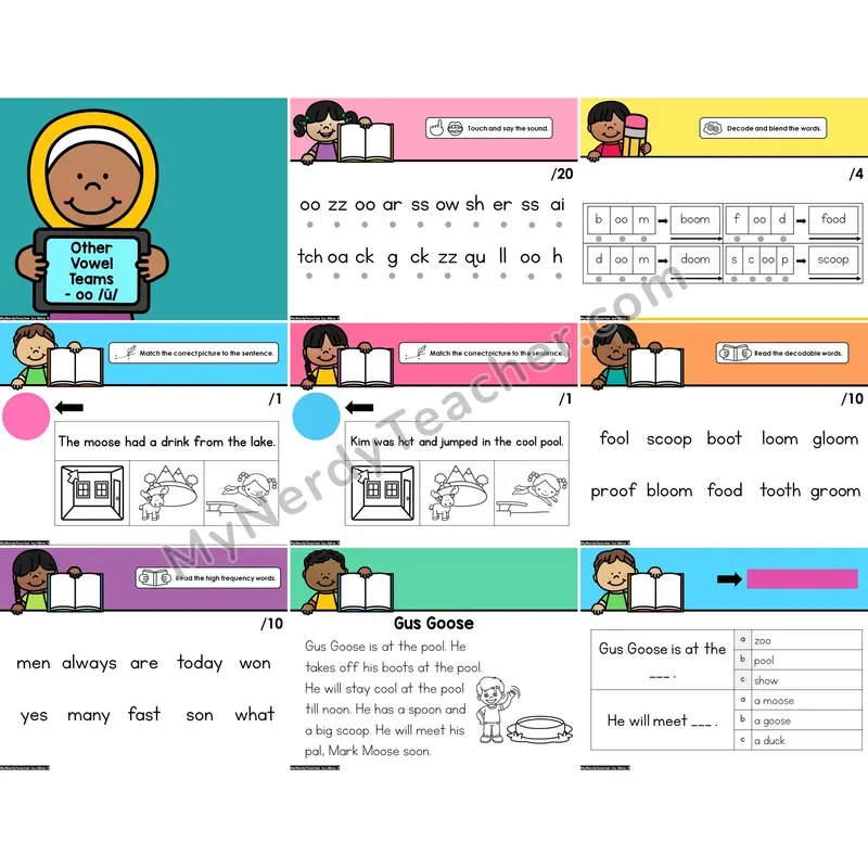 Digital Phonics Intervention PowerPoint — Other Vowel Teams - oo /ū/ (PowerPoint)