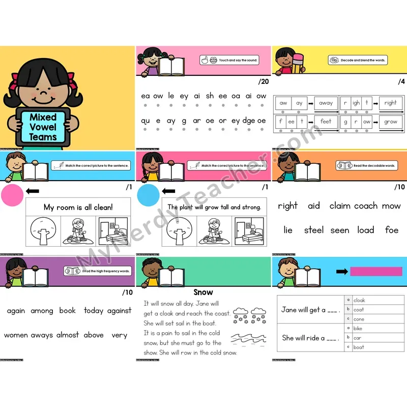 Digital Phonics Intervention PowerPoint — Mixed Vowel Teams (PowerPoint)