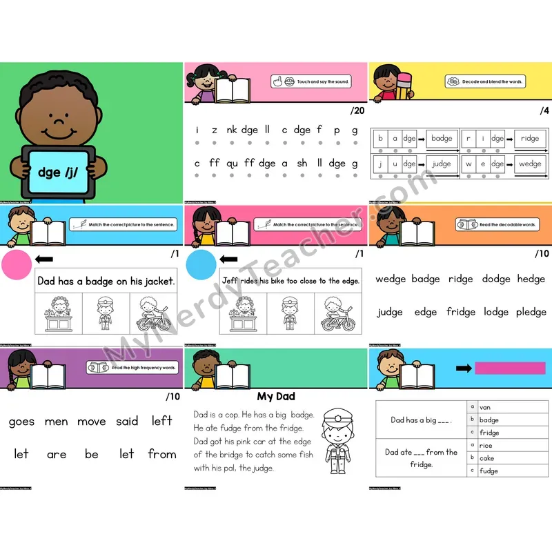 Digital Phonics Intervention PowerPoint — dge /j/ (PowerPoint)