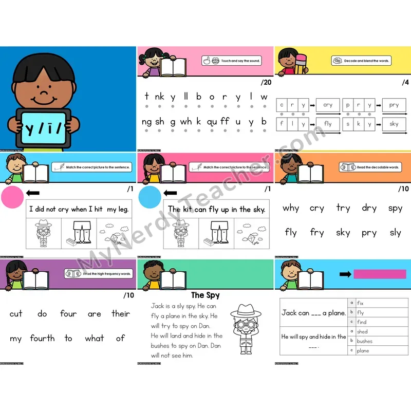 Digital Phonics Intervention PowerPoint — y /ī/ (PowerPoint)