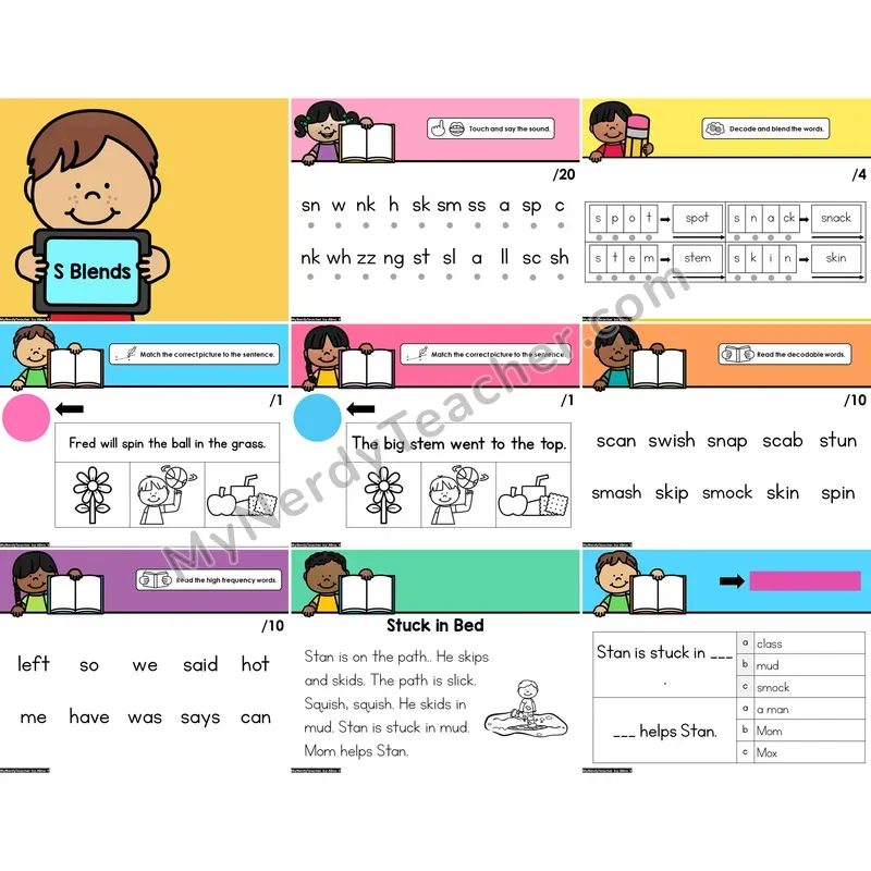 Digital Phonics Intervention PowerPoint — S Blends (PowerPoint)