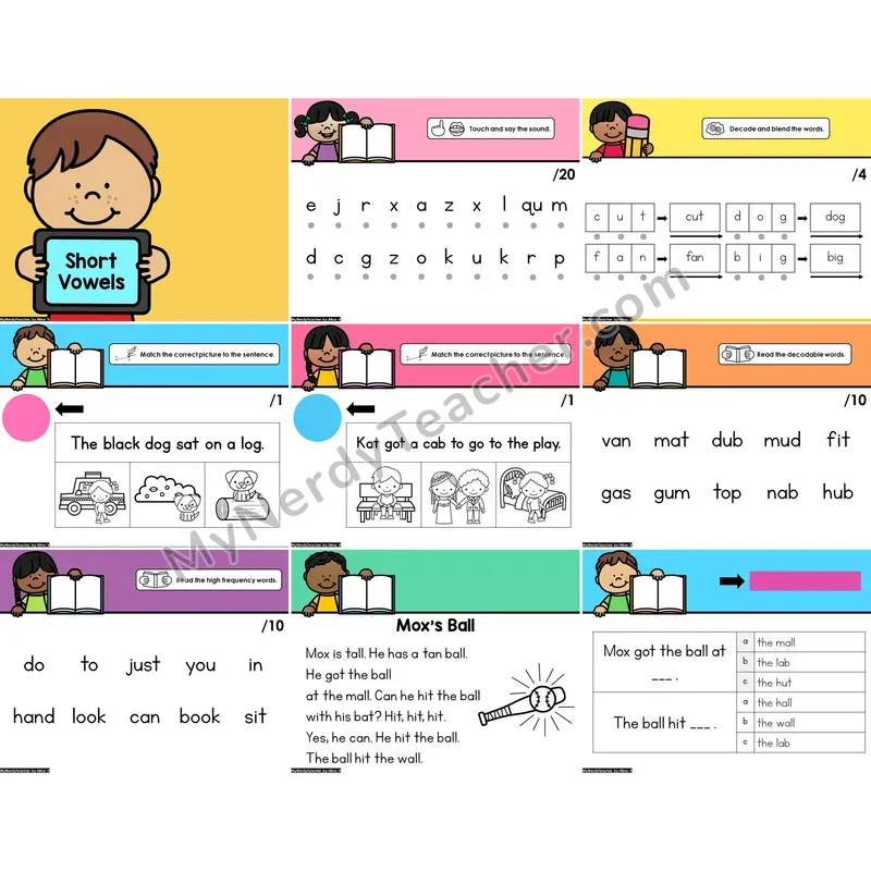 Digital Phonics Intervention PowerPoint — Short Vowels (all) (PowerPoint)