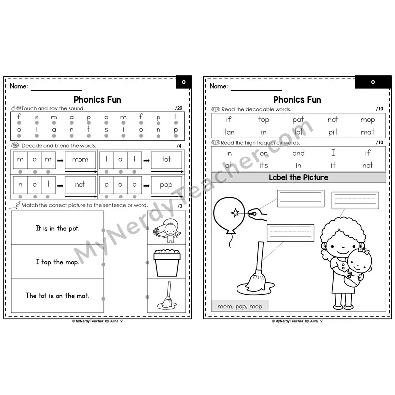 Editable Beginning Sounds Intervention Worksheet — o (PowerPoint)