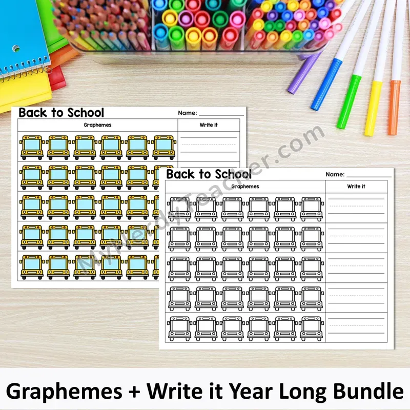 Phoneme-Grapheme Mapping and Write It — Year Long Bundle