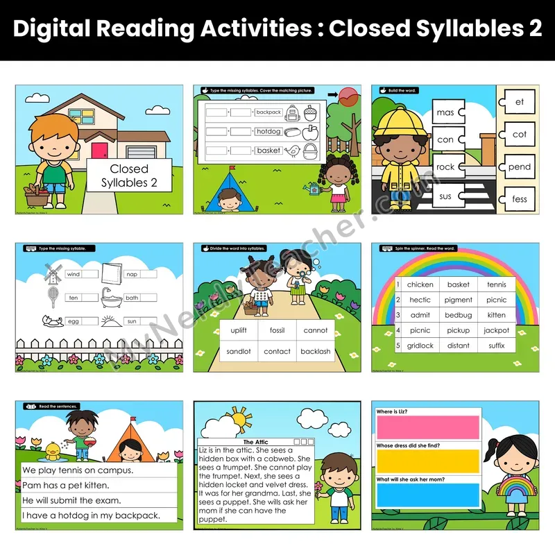 Closed Syllables Decodable Passage — Google Slides (Set 2 of 3)