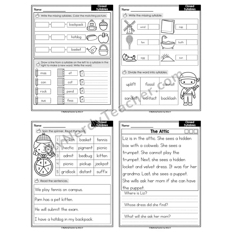Closed Syllables Decodable Passage — Editable PPT (Set 2 of 3)