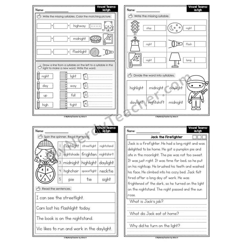 Vowel Teams oo, ui Decodable Passage Worksheet (Set 1 of 2)