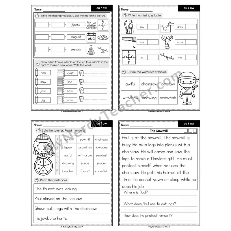 Vowel Team ea Short e Decodable Passage Worksheet