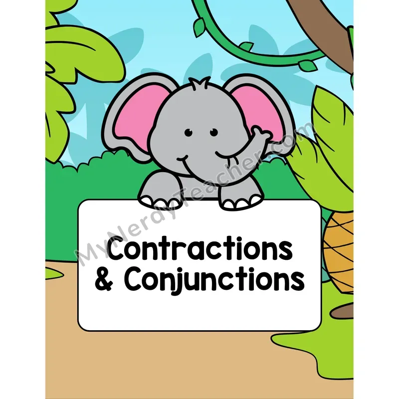 Contractions and Conjunctions Section Cover — Color Version