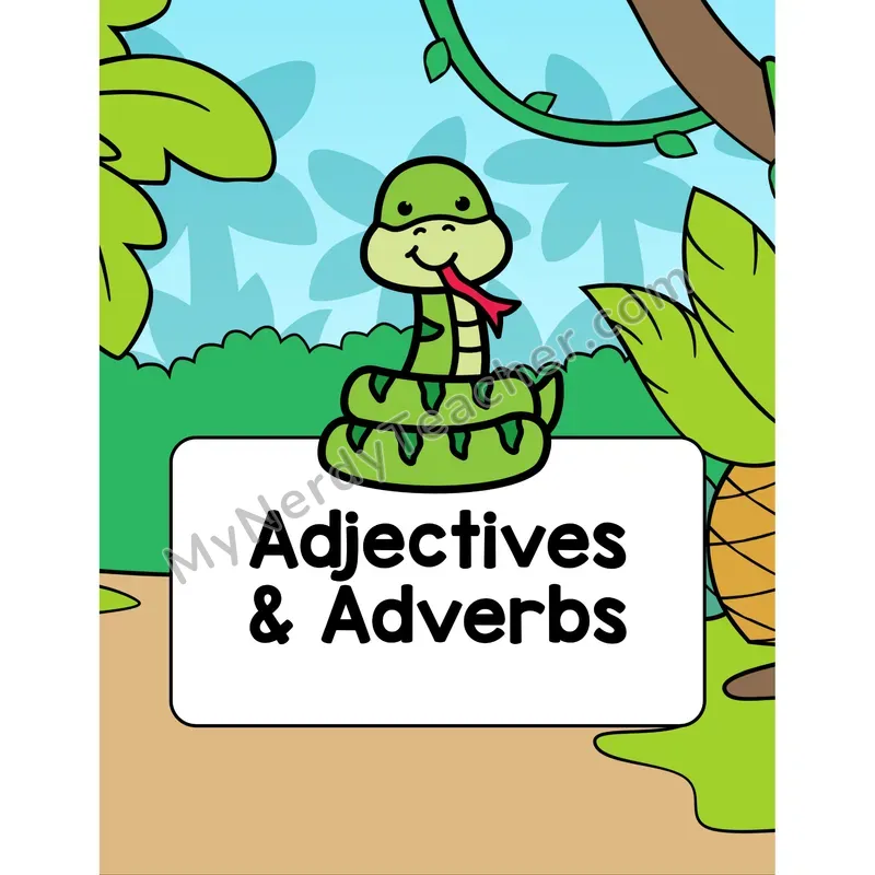 Adjectives and Adverbs Section Cover — Color Version