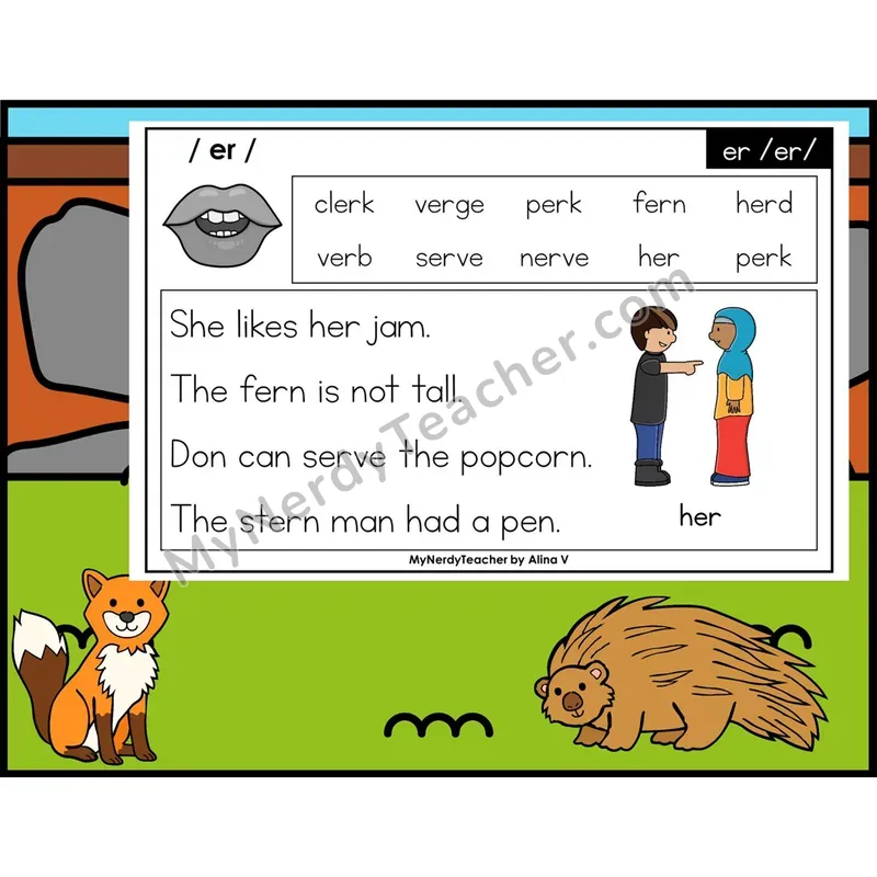 er (R-Controlled) Phonics Flash Cards — Digital PowerPoint